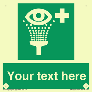 Custom Eye Wash Station Sign